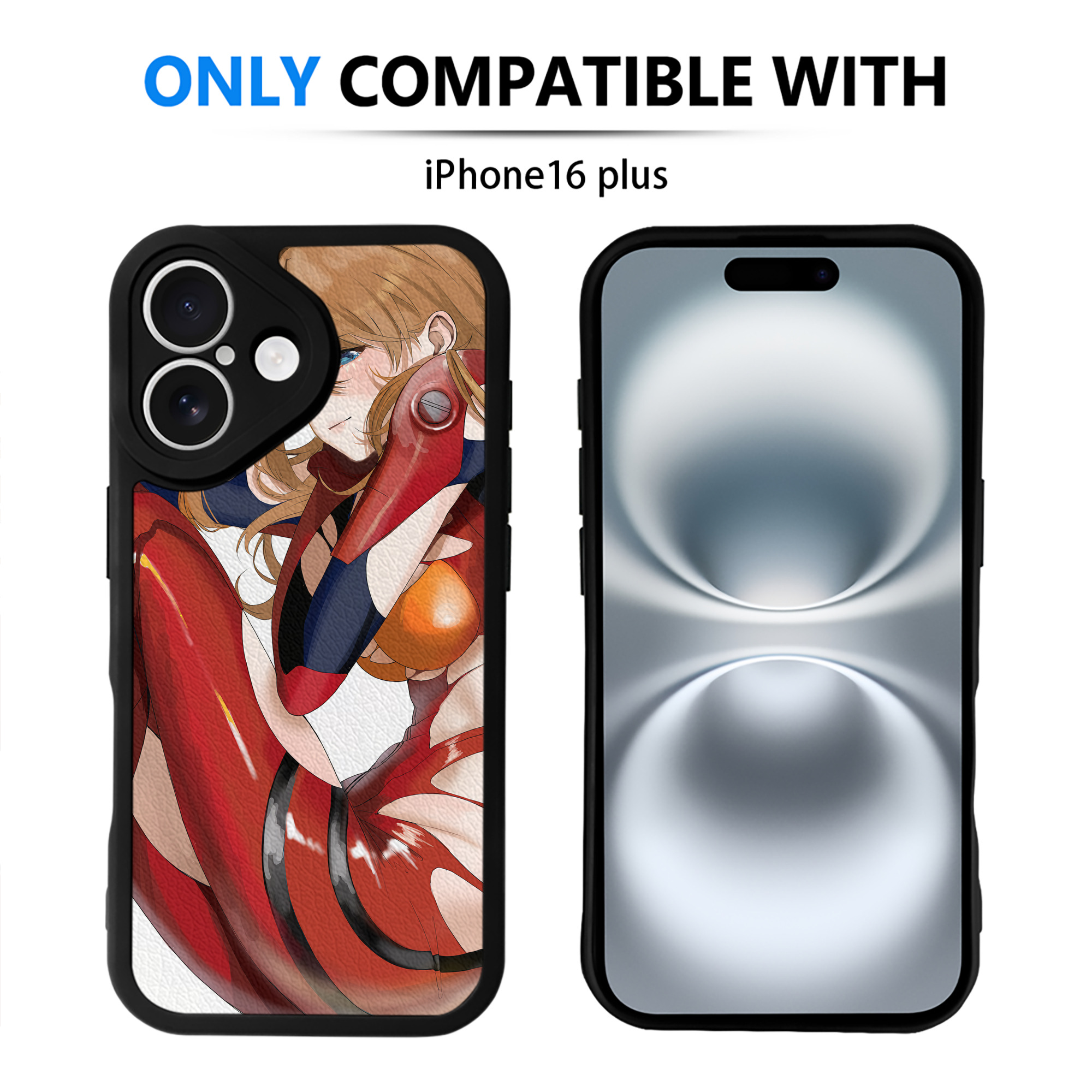 （画像用） EVA 新世紀エヴァンゲリオン 【iPhone 16シリーズ対応】シリコンスマホケース（レザー調） 材質：シリコン